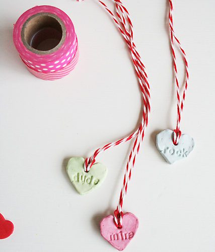 Valentine: Heart Clay Necklaces
