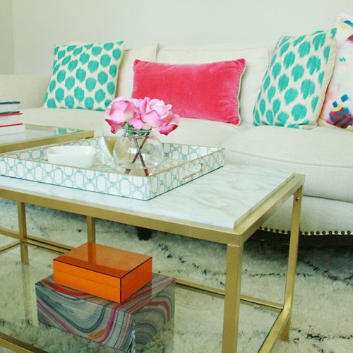 DIY Marble Gold Coffee Table