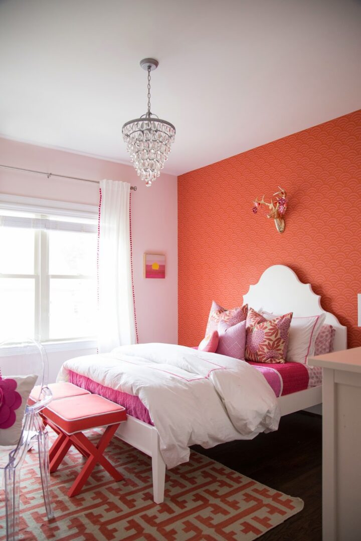 Girls coral bedding sale