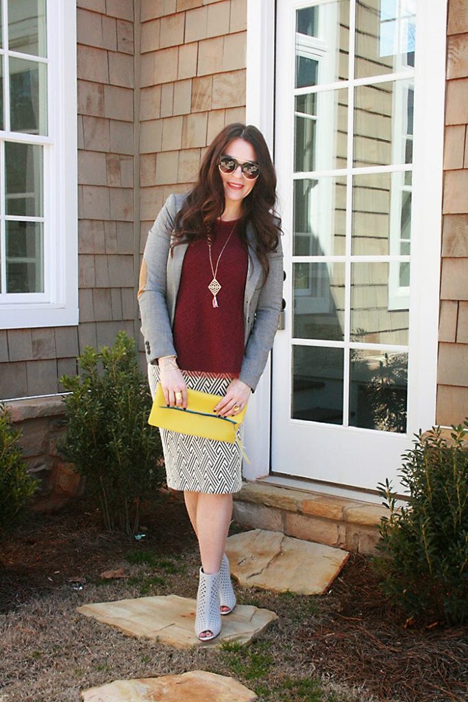 spring style clothing jacket with rebecca minkoff shoes, zara skirt