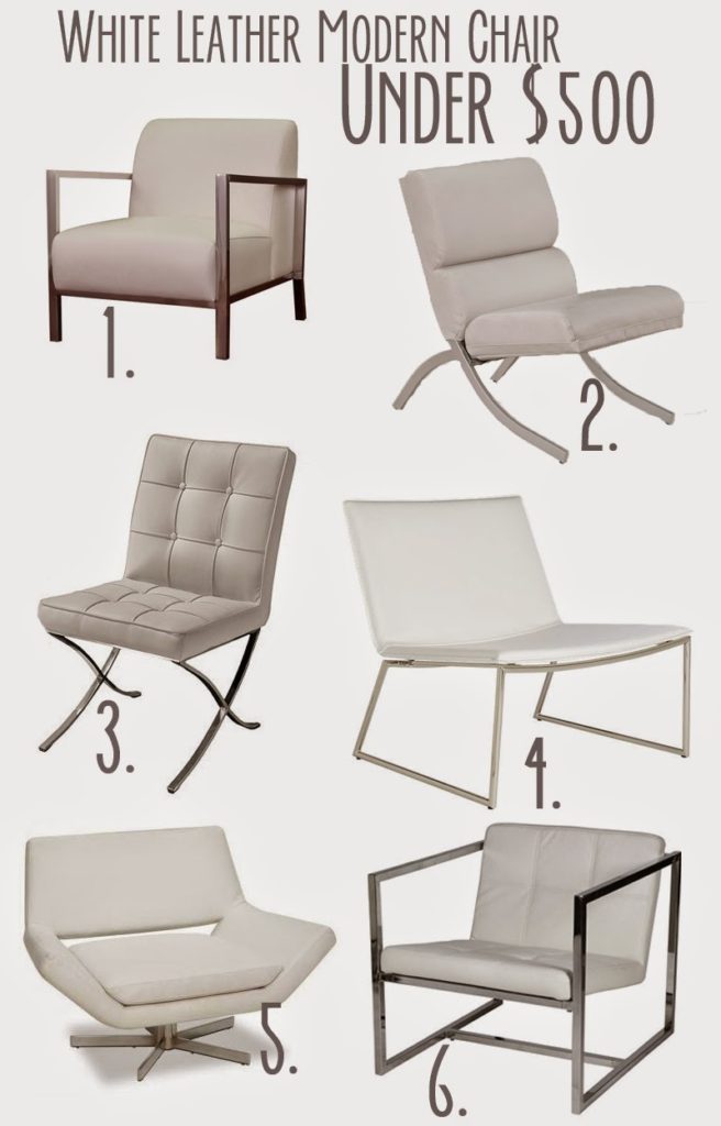 white leather modern chairs with chrome | leatherette , modern chairs