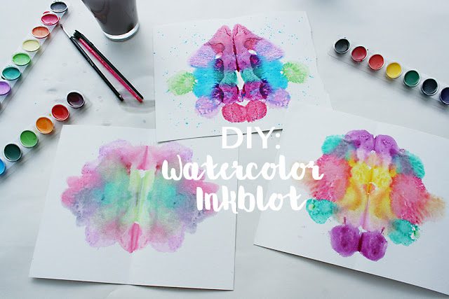 watercolor, inkblot, artwork, diy, kids artwork, crafting