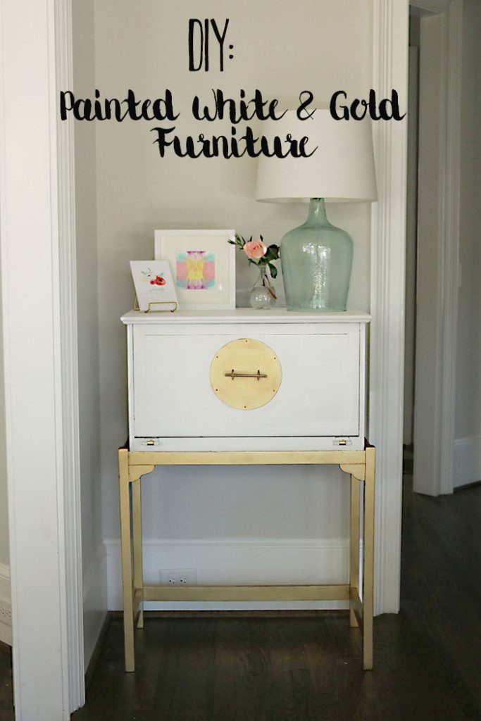 DIY Painted White and Gold Furniture: Amy Howard at Home One-Step Paint -  Darling Darleen