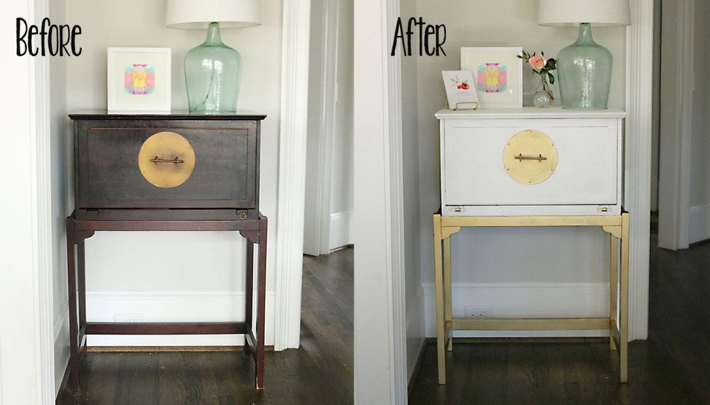 DIY Painted White and Gold Furniture: Amy Howard at Home One-Step Paint -  Darling Darleen