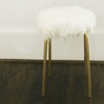 DIY Ikea Hack White Fur Stool