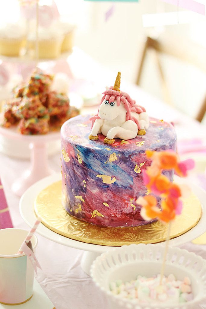 unicorn-birthday-party-watercolor-cake