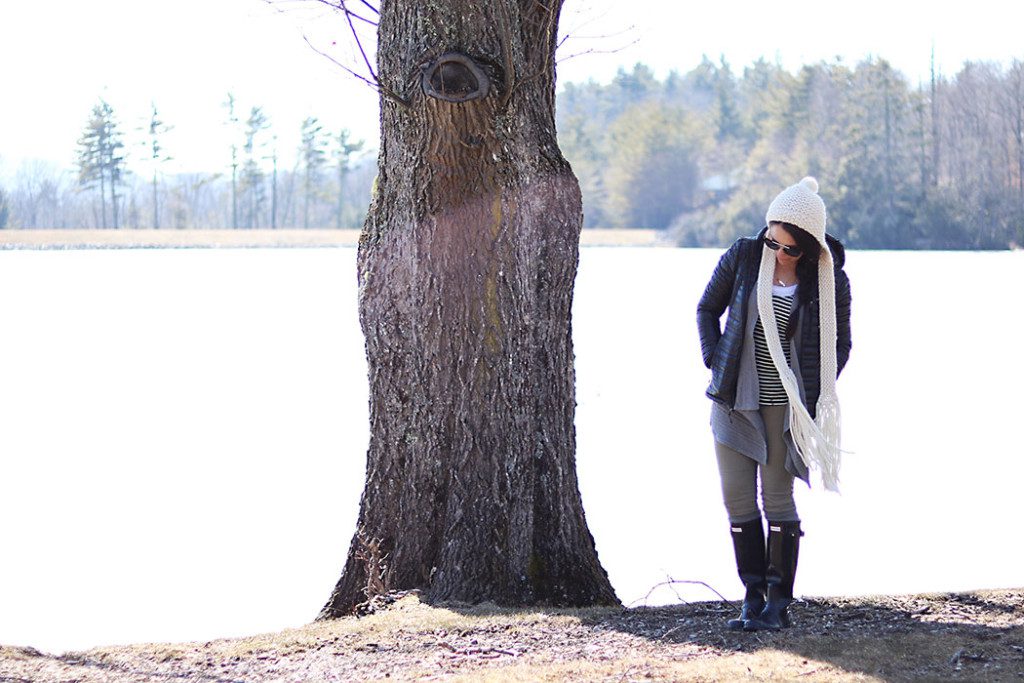 winter-outfit-layering-hunter-boots