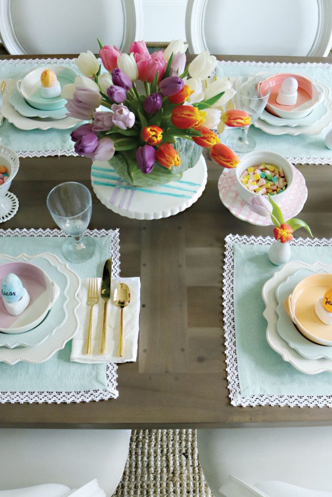 Spring Easter Table Decorations - Darling Darleen | A Lifestyle ...