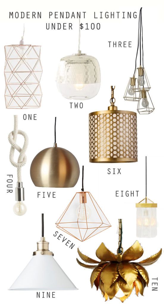 MODERN-LIGHTING-UNDER-$100, modern lights, brass lighting, cheap lighting, under $100 lighting, simple lighting