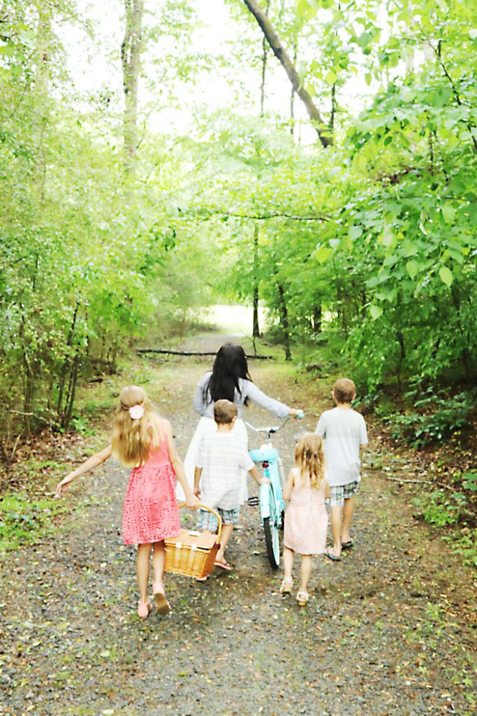 mother's-day-picnic-walking-in-woods