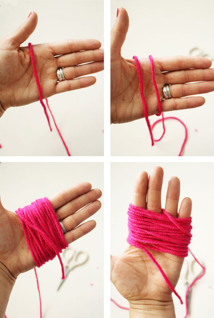 diy-pom-pom-yarn-bag-step1