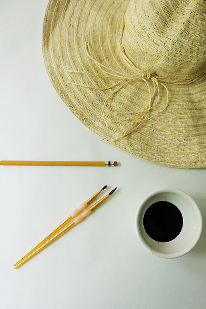 diy-word-script-straw-hat-supplies