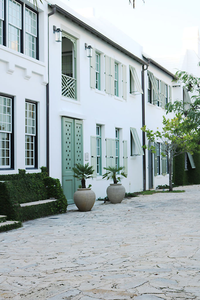 alys-beach-white-houses-green-shutters, alys-beach-green-lawn, alys-beach-orange-shutters, alys beach florida, 30A, destin florida, florida panhandle, seaside florida, what to wear, ocean outfit