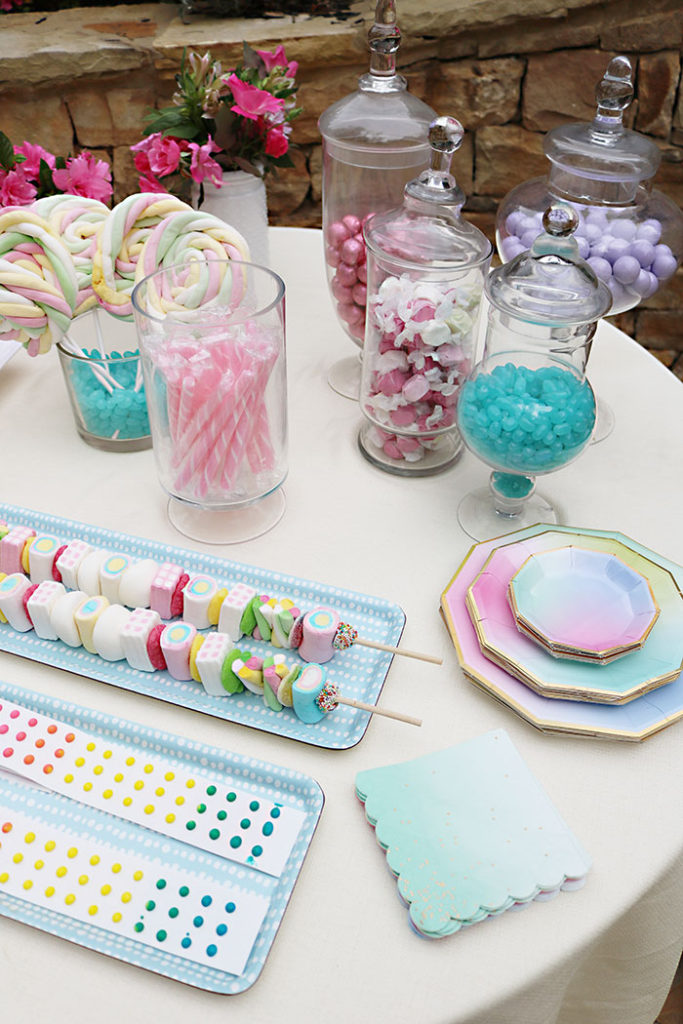 boho-candy-table-for-movie-night-teen-birthday