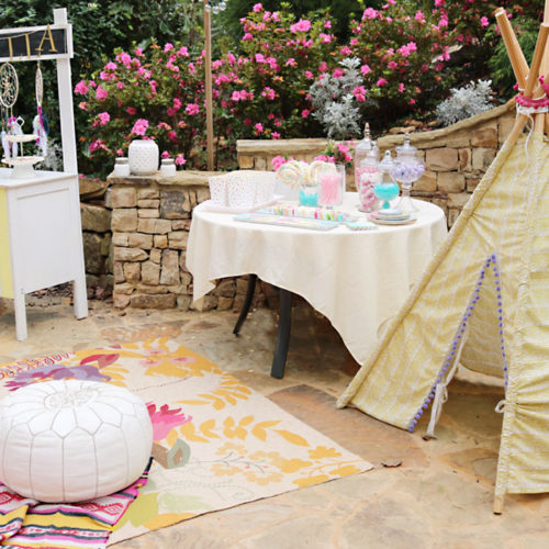 Boho Birthday Outdoor Movie Night