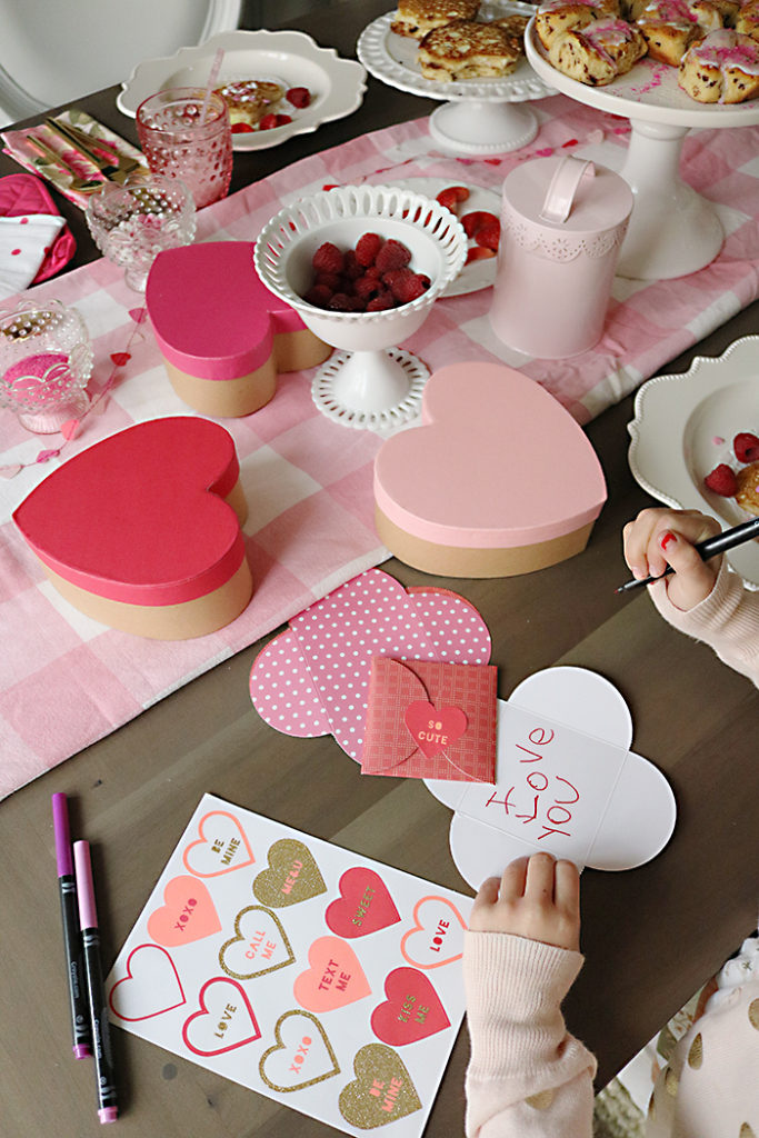 easy valentine's breakfast ideas for kids, heart-shaped pancakes, valentine's breakfast, valentines breakfast pancakes, valentines breakfast table, romantic, love making notes, valentines day breakfast decorations