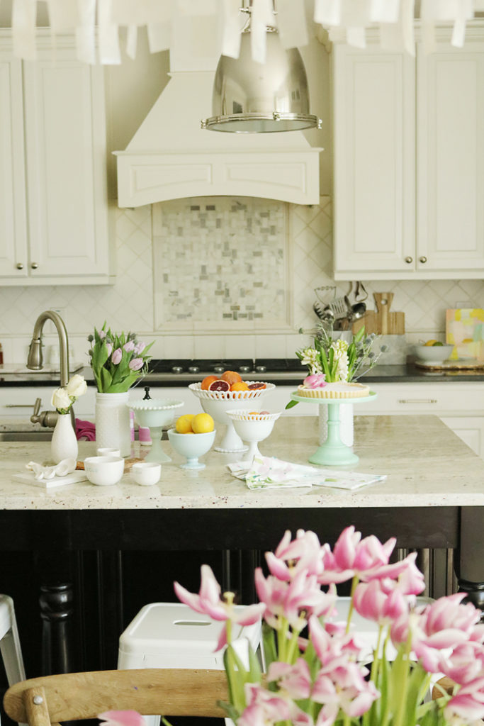 6 spring ways to freshen kitchen, spring kitchen, kitchen ideas for spring, decorating kitchen for spring, spring tablespace, easter kitchen, fresh flowers in kitchen, houseplants in kitchen