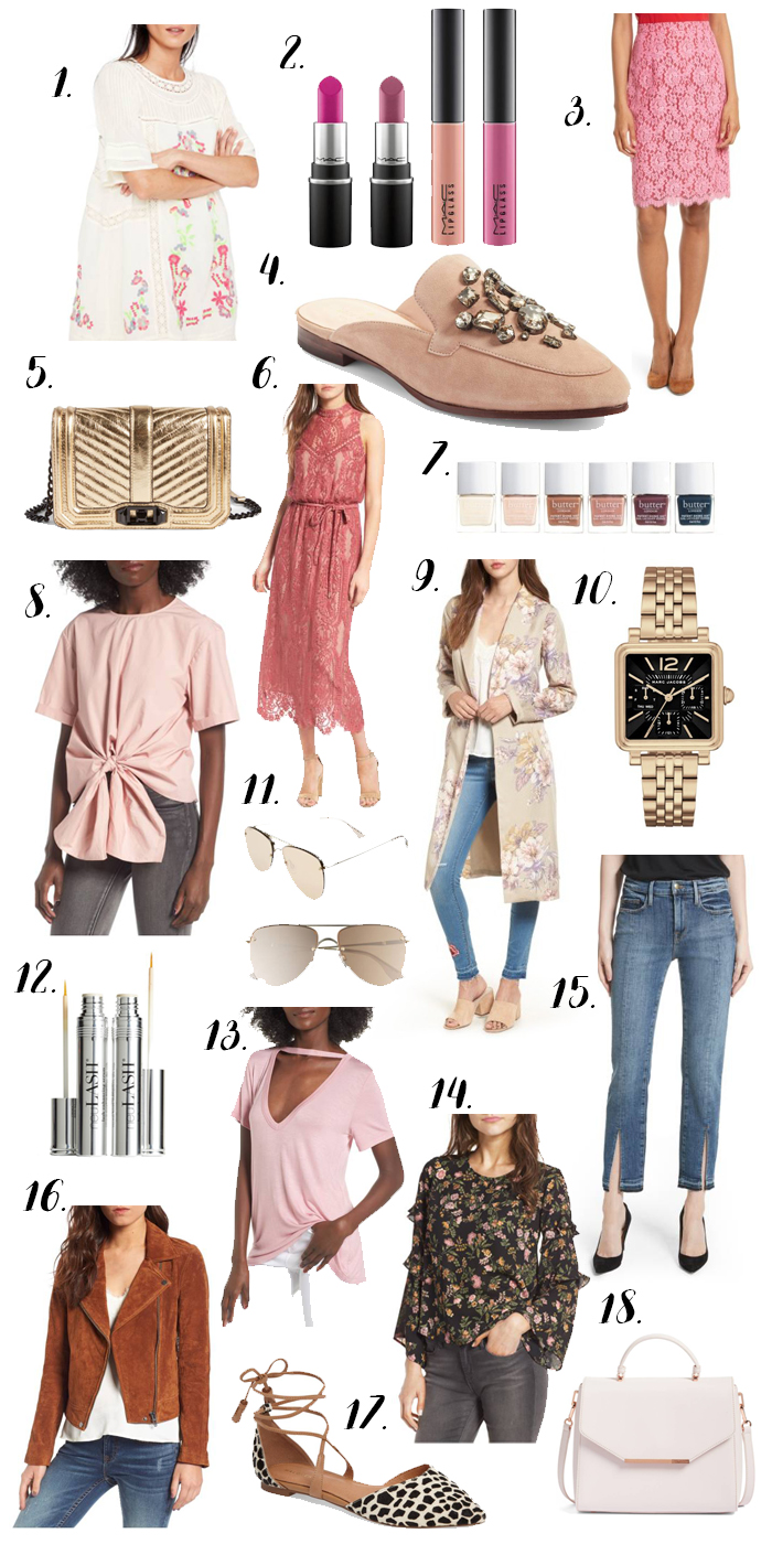 Nordstrom Anniversary Sale, pink nude layout, #nsale, nordstrom rack, kate spade, beauty layout