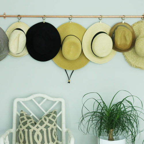 DIY Copper Hat Rack