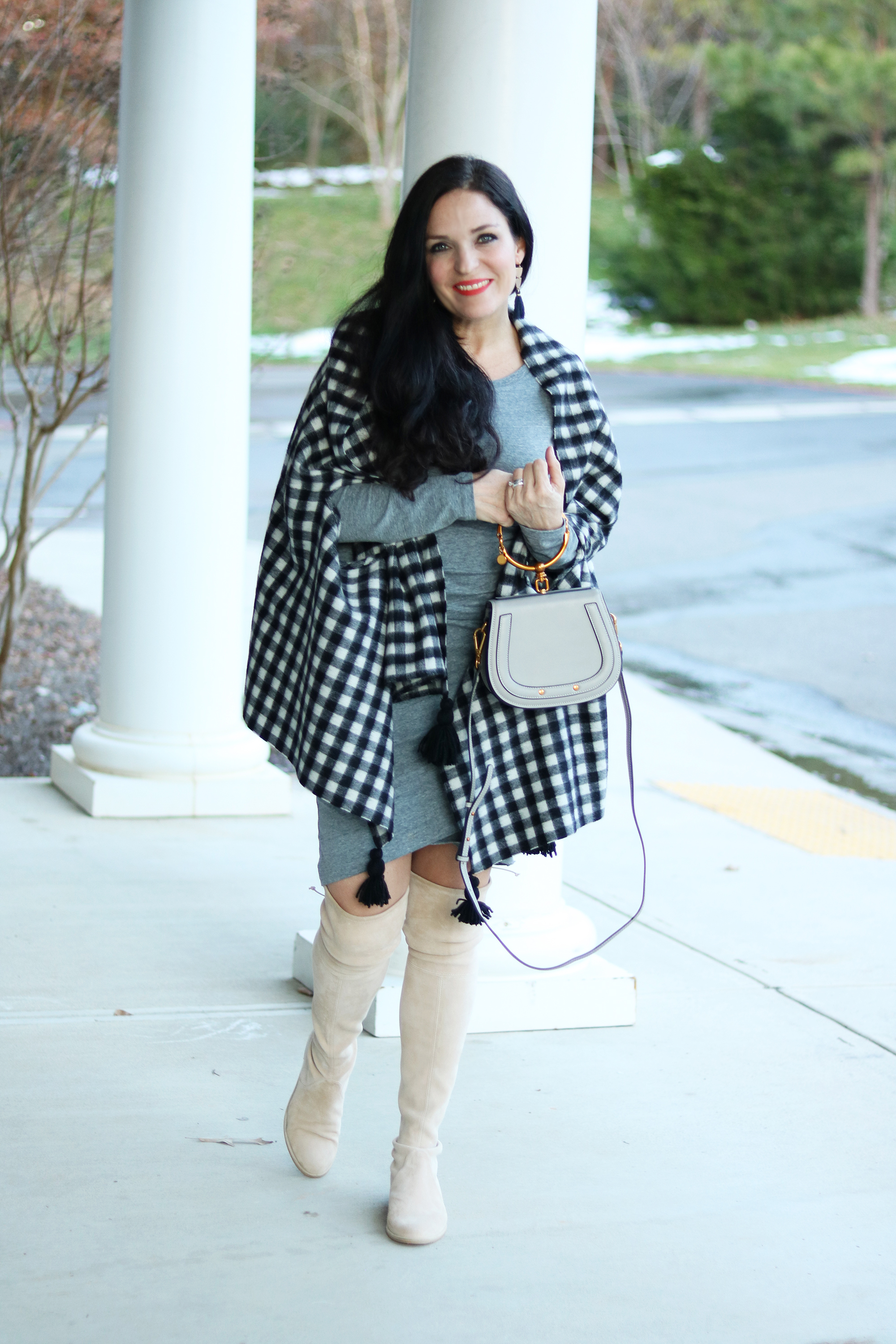 cape scarf outfit, cape scarf Jcrew, Cape scarf pattern, cape shawl, winter cape scarf, how to wear cape scarf, cape scarf wraps, cape scarf with boots, plaid cape scarf, casual cape scarf, cape scarf ideas and inspiration, blanket coat, simple blanket wrap, cold weather, made well, over the knees winter outfit style