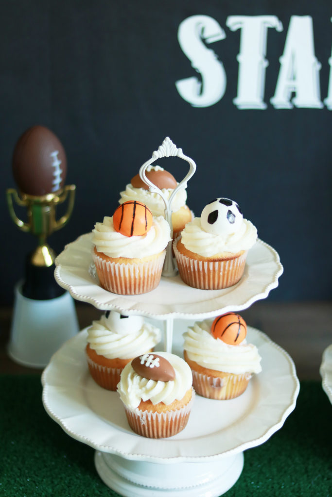 Sports Themed Birthday Party Cupcakes || Darling Darleen