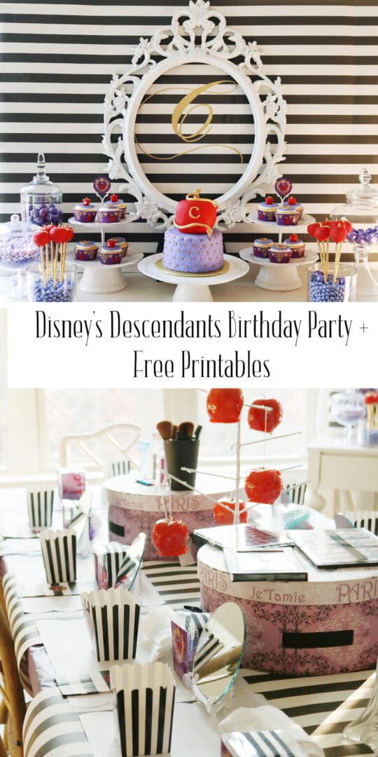 Descendants Theme Birthday Party Drink Labels, Descendants 2 Party