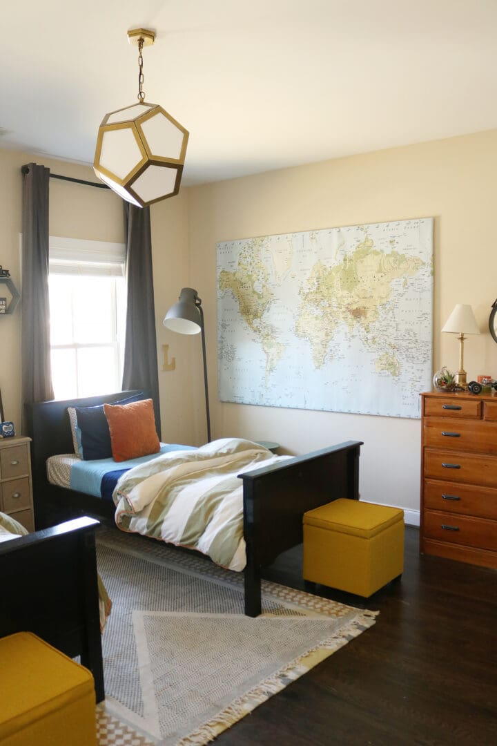 Maximize every space in a Shared Boy's Bedroom with budget-friendly ideas || Darling Darleen