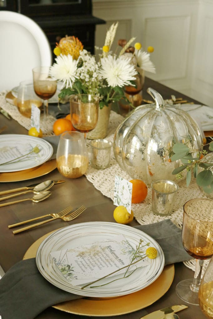 Chic Citrus Thanksgiving Table || Darling Darleen
