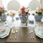Easter Table with Blue and White