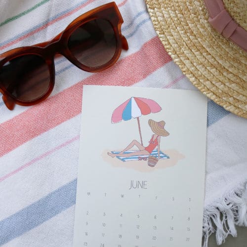 June Calendar Printable 2019