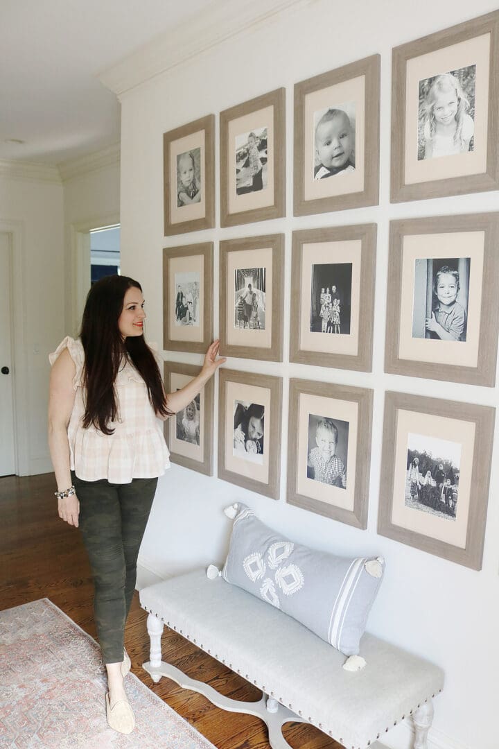 Follow this guide for an Easy method on how to hang a picture grid gallery the way professional do. || Darling Darleen Top Lifestyle Connecticut Blogger