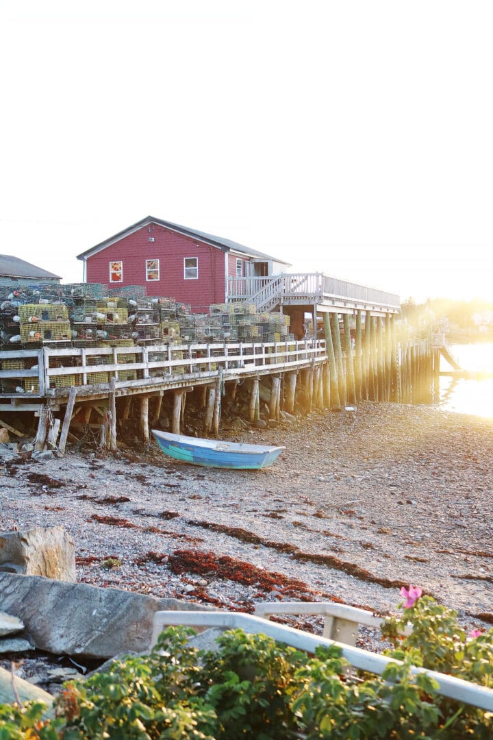 Hiking Acadia National Park lobster cages and lobster house Bass Harbor || DarlingDarleen.com Top Lifestyle CT Blogger Darling Darleen #acadia #acadianationalpark