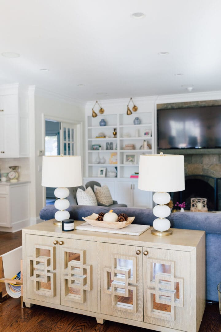 Our favorite sideboard in our family room!  10 favorite buffet sideboards cabinet credenza that will provide table top styling and a place to organize your home items.  || Darling Darleen 