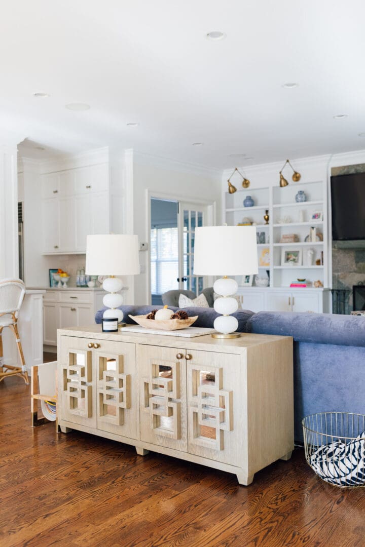 Our favorite sideboard in our family room!  10 favorite buffet sideboards cabinet credenza that will provide table top styling and a place to organize your home items.  || Darling Darleen 