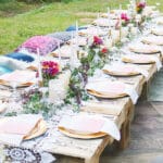 Bohemian backyard Dinner Party