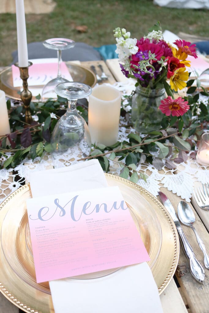 The Perfect Celebration to Ring in Your Birthday with this Bohemian Backyard Dinner Party under a moonlight evening with dear friends || Darling Darleen Top Lifestyle CT Blogger #bohemiandinner