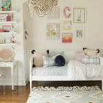 Light Blue pink Girls Bedroom