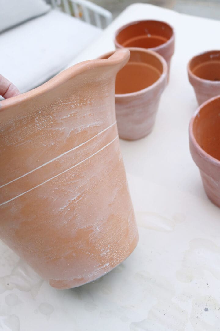 White Washed Terra Cotta Pots - Darling Darleen