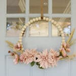 Wooden Bead Fall Wreath