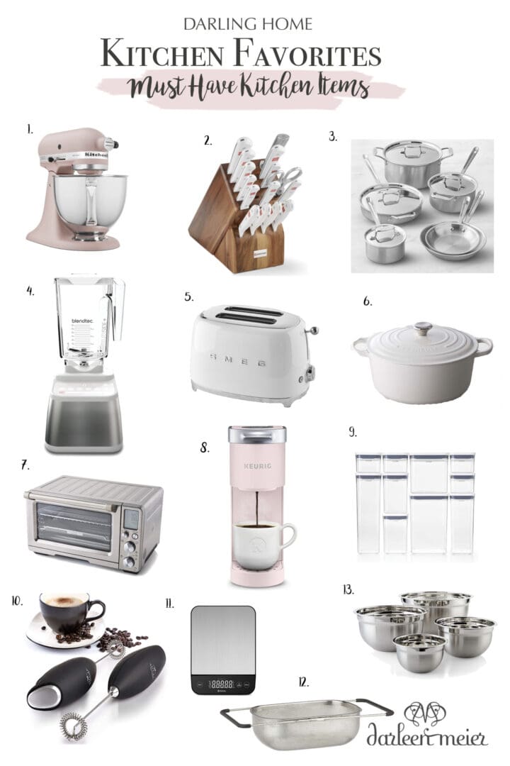 Must Have Favorite Kitchen Items that are used often in our home and find ourselves always pulling out.  Quality items too! || Darling Darleen Top CT Lifestyle Blogger #favoritekitchenitems #darlingdarleen