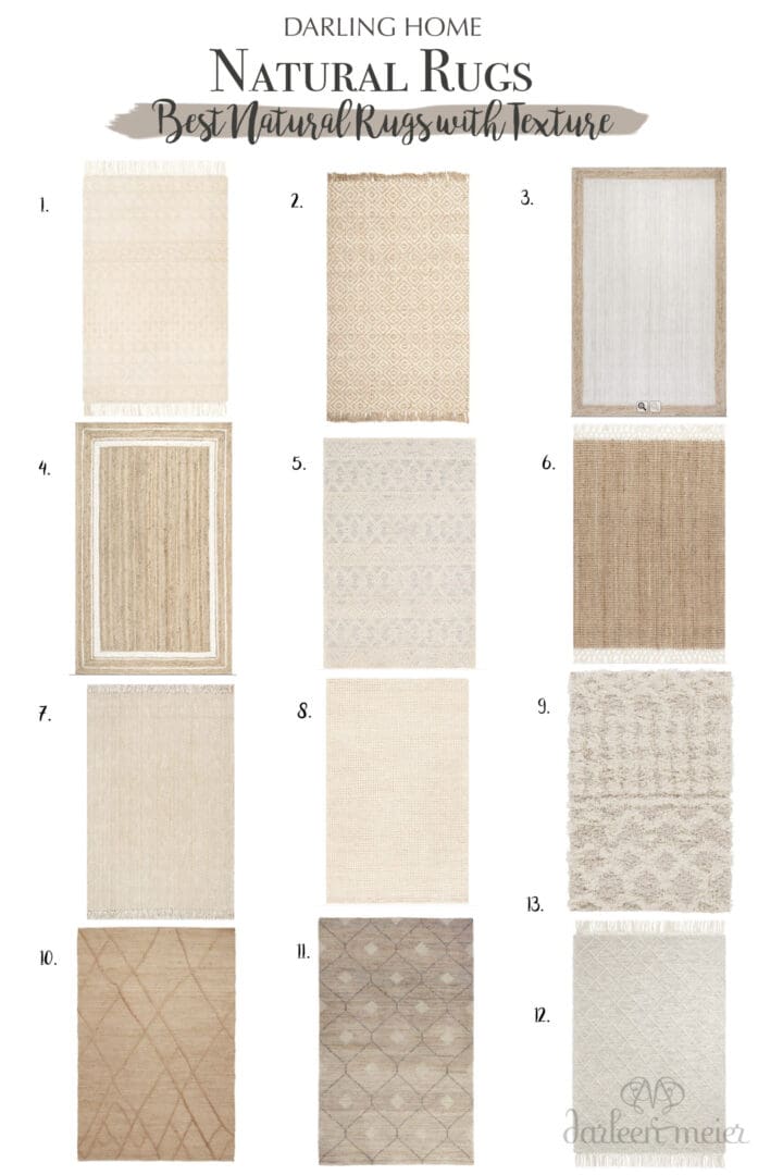 Neutral favorite natural rugs to use in any room around the house that are soft and comfortable and works with a variety of styles || Darling Darleen Top CT Lifestyle Blogger 