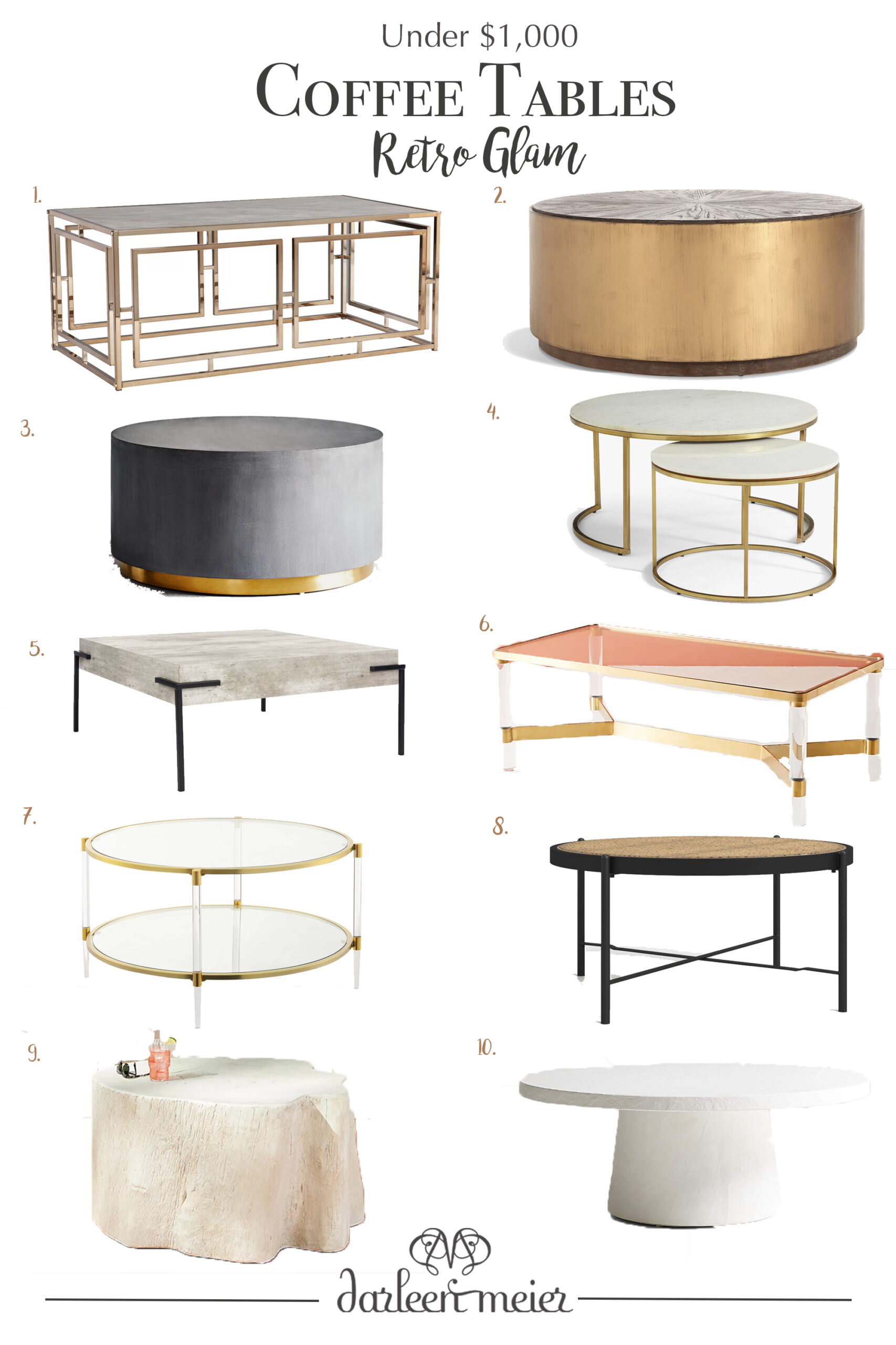 After months of searching for the perfect coffee table, I have rounded up beautiful and sturdy well-made Coffee Tables Under $1000 || Darling Darleen Top CT Lifestyle Blogger  #coffeetable