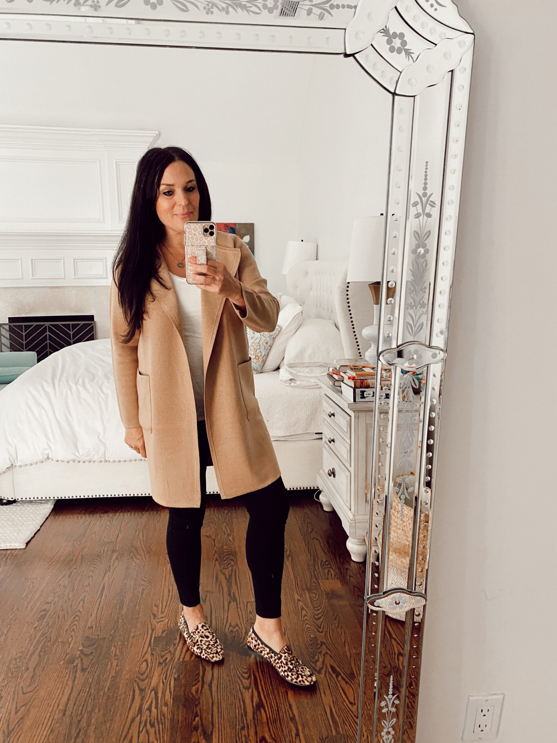 Favorite Sweater work outfits that are under $50 and for the Cold weather. Neutral simple colors that easily wear with black pants and mules. || Darling Darleen Top Lifestyle CT Blogger 