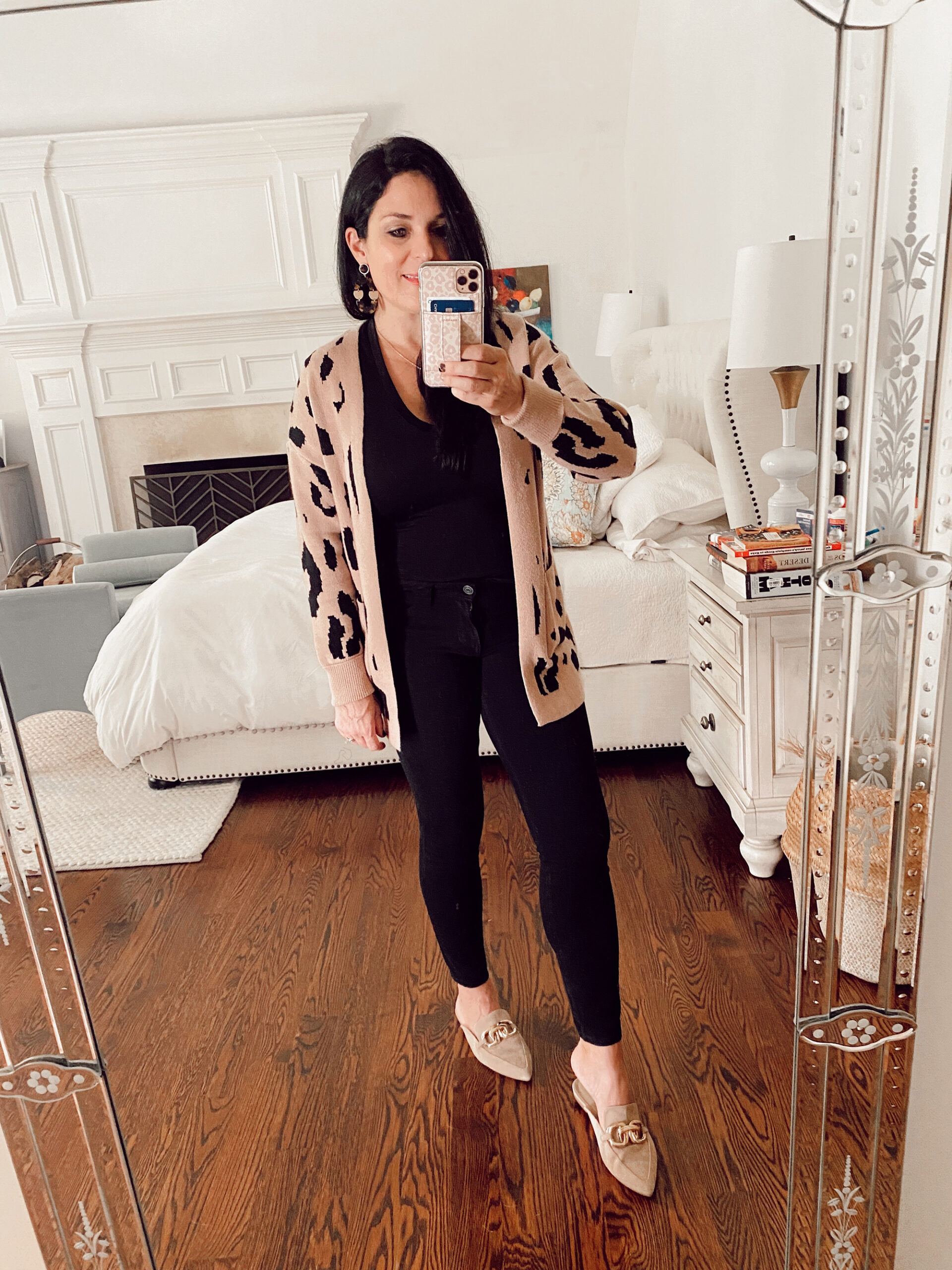 Favorite Sweater work outfits that are under $50 and for the Cold weather. Neutral simple colors that easily wear with black pants and mules. || Darling Darleen Top Lifestyle CT Blogger