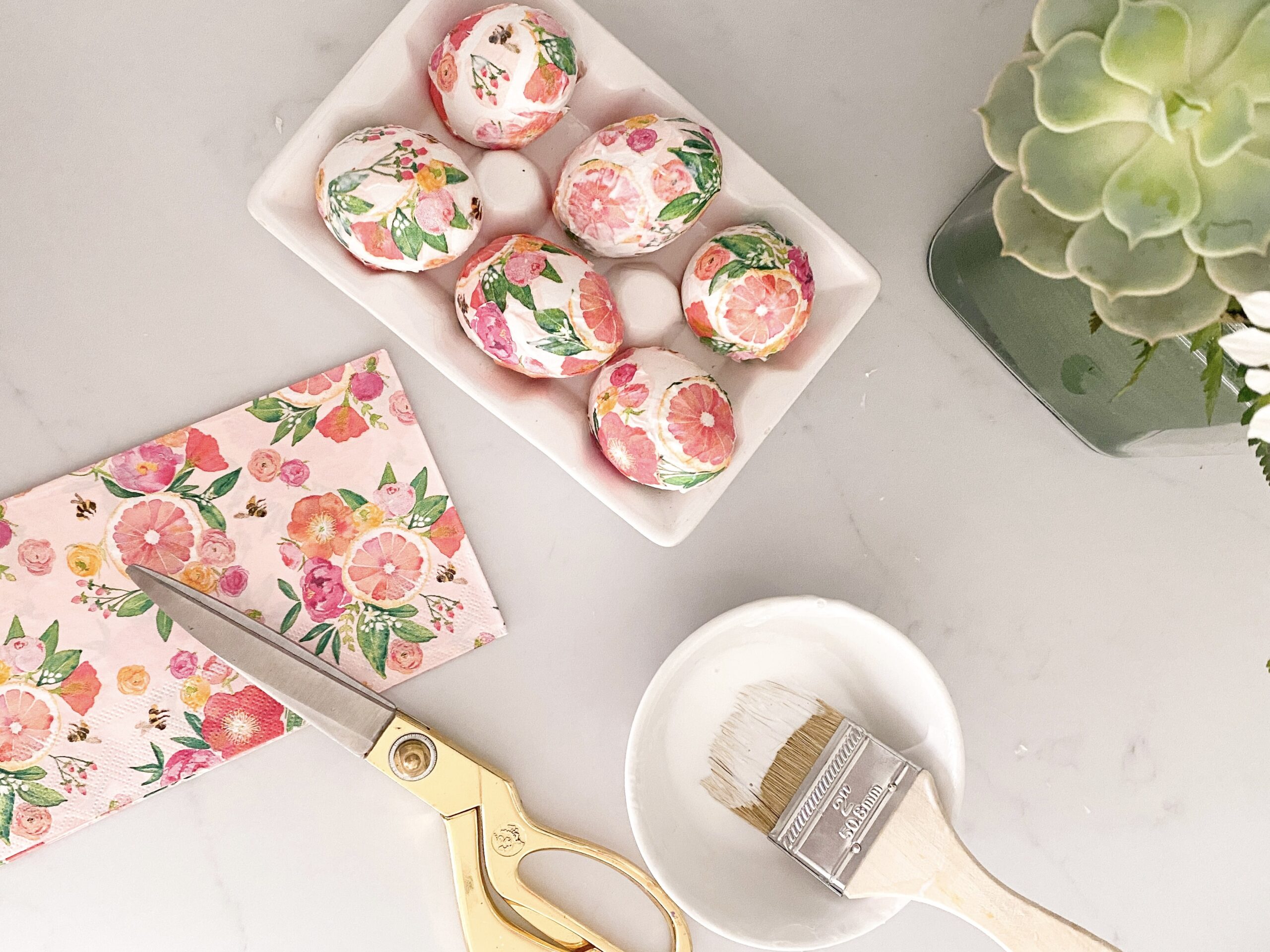 DIY Paper Napkin Easter EgGs Darling Darleen A Lifestyle Design Blog