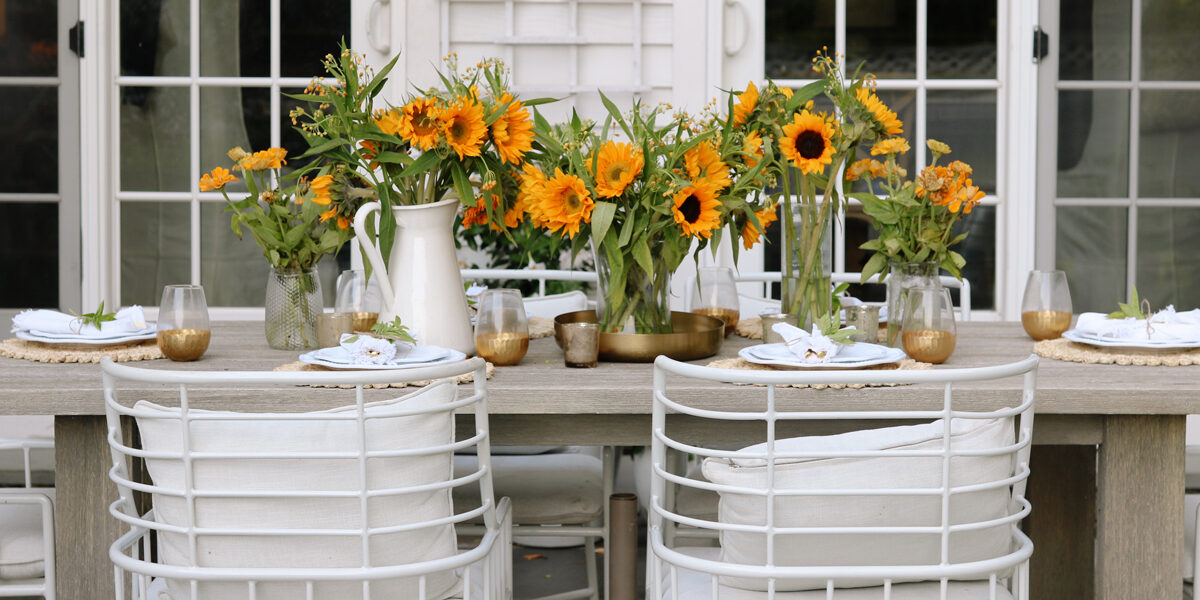 Sunflower Backyard Dinner