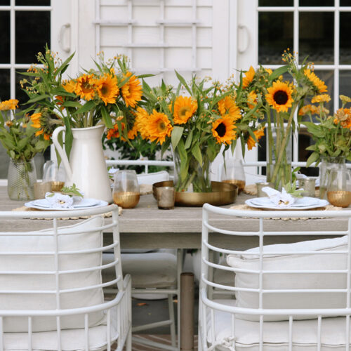 Sunflower Backyard Dinner
