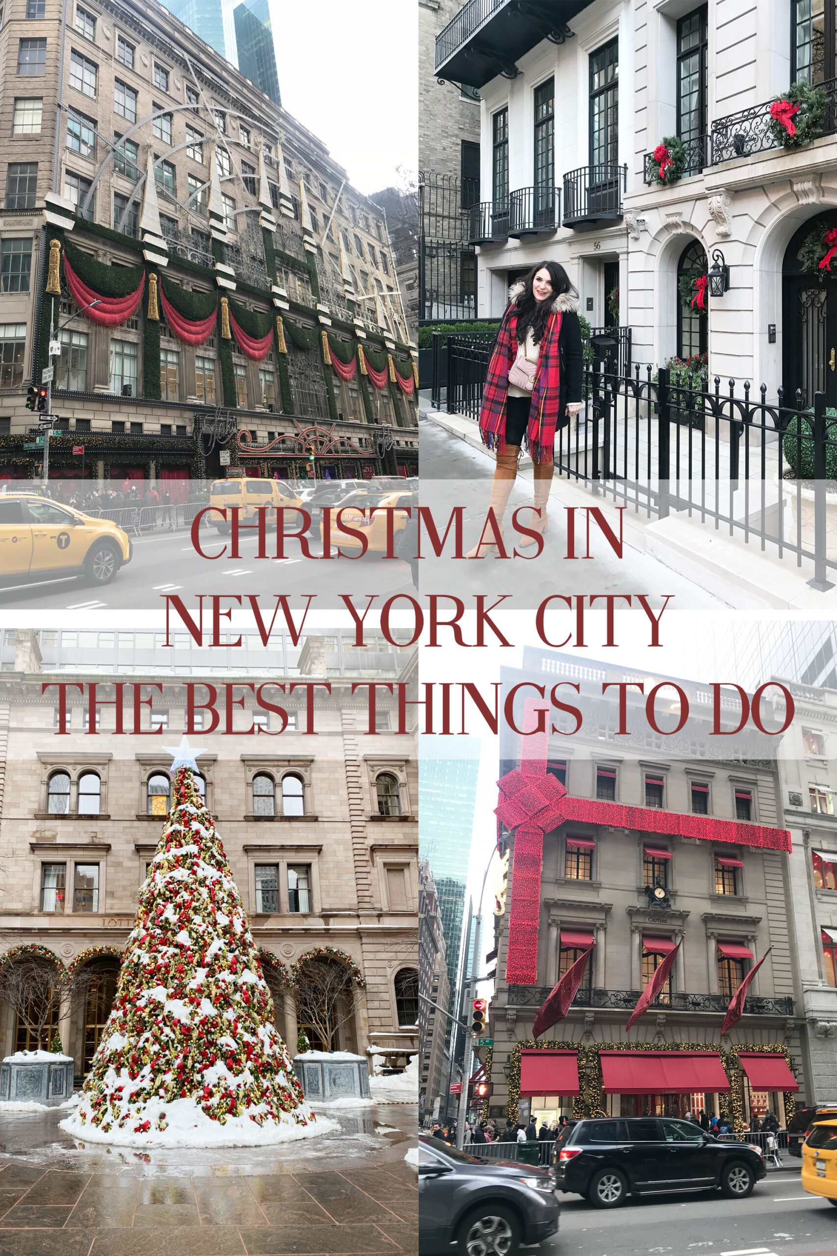 Christmas in New York City--Our Favorite Things to Do in New York City that will make your trip memorable, festive and of course magical! Rockefeller Tree saks fifth avenue christmas list palace tree Darling Darleen Top Lifestyle blogger