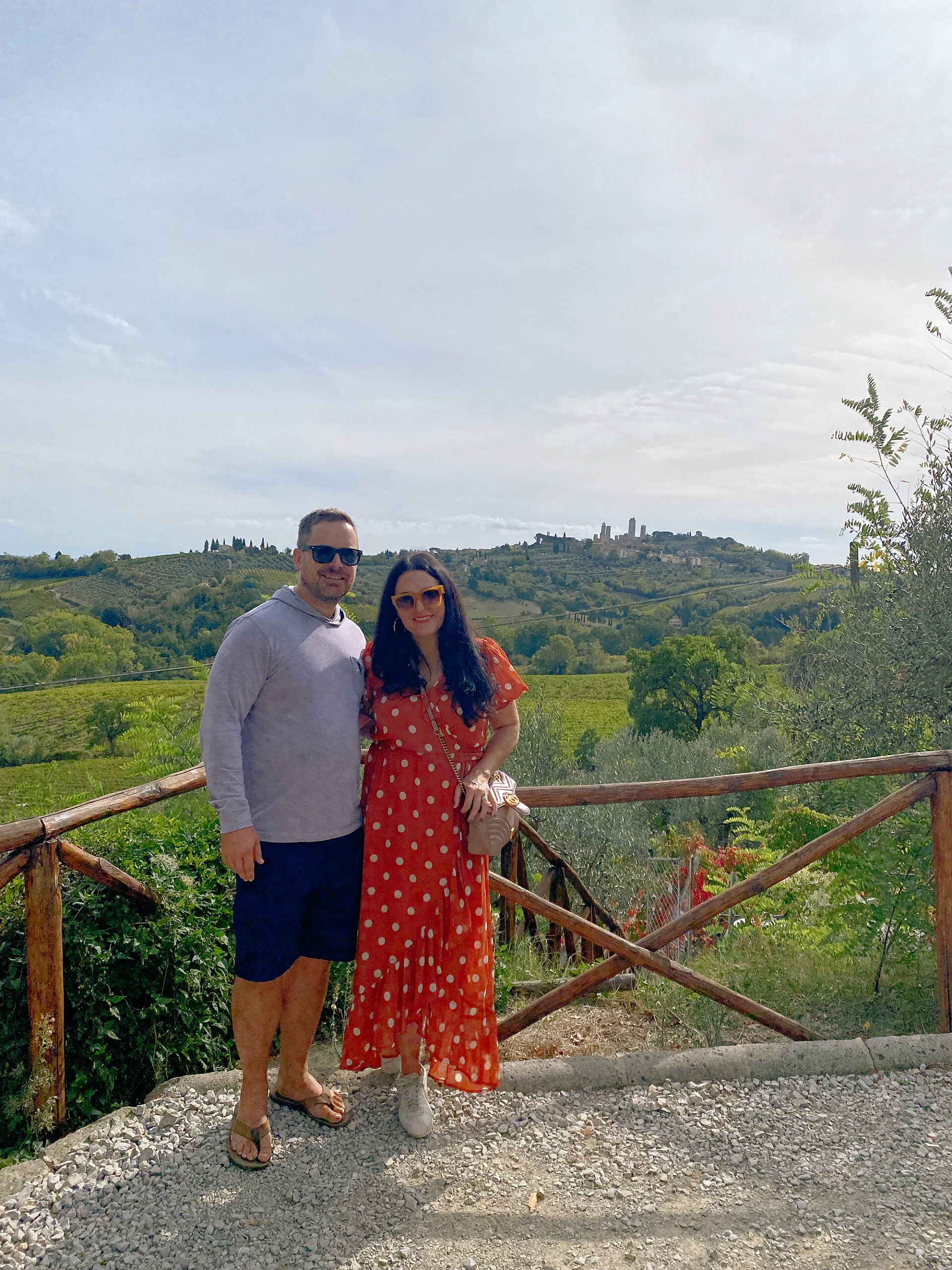 What I wore in Italy for a Fall vacation --What outfits I packed for our Fall vacation to Italy.  Tuscany wine country dress. Also sharing my shoes and bags that I packed to Italy. || Darling Darleen Top CT Lifestyle Blogger