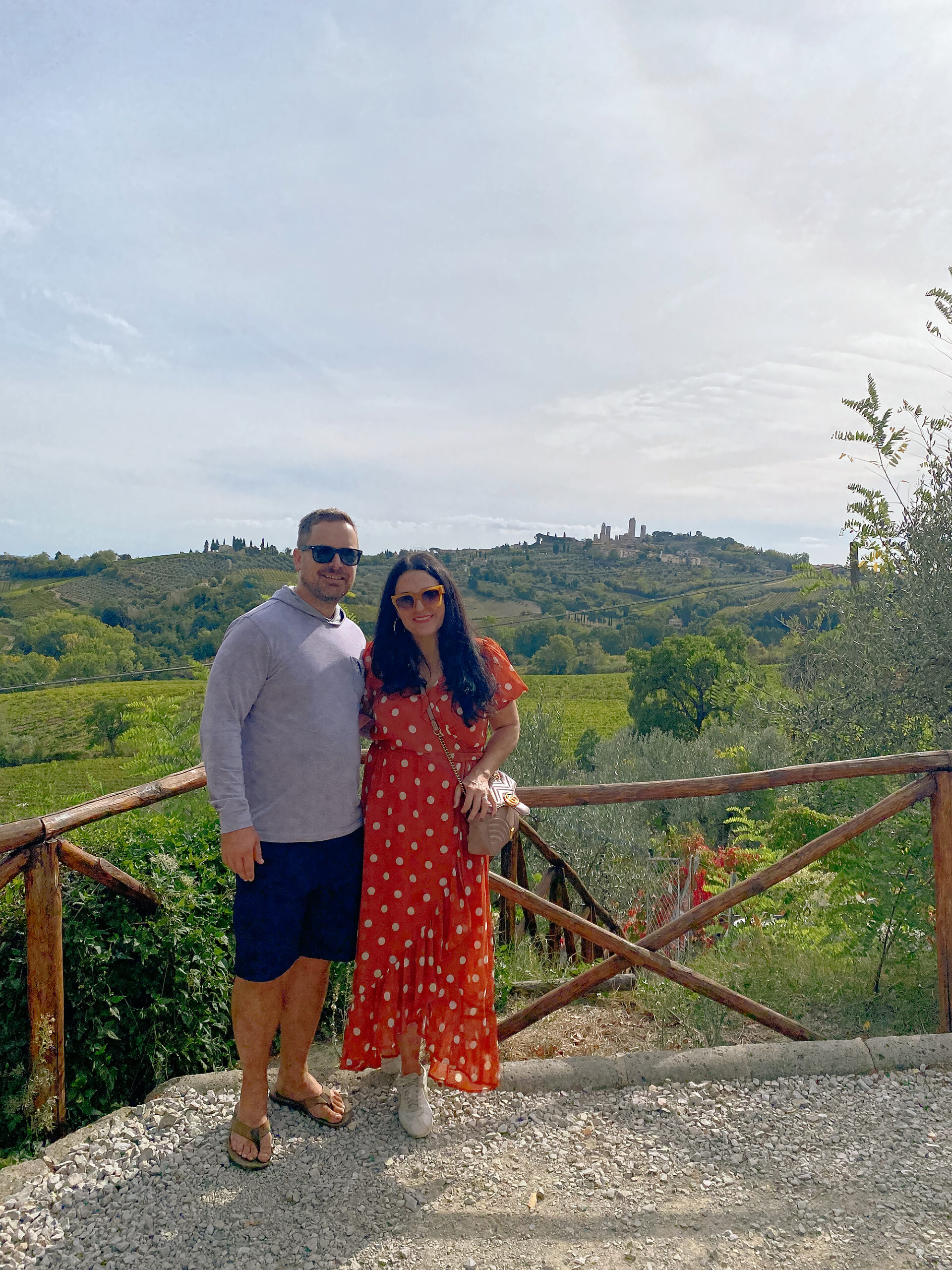 What I wore in Italy for a Fall vacation --What outfits I packed for our Fall vacation to Italy. Tuscany wine country dress. Also sharing my shoes and bags that I packed to Italy. || Darling Darleen Top CT Lifestyle Blogger
